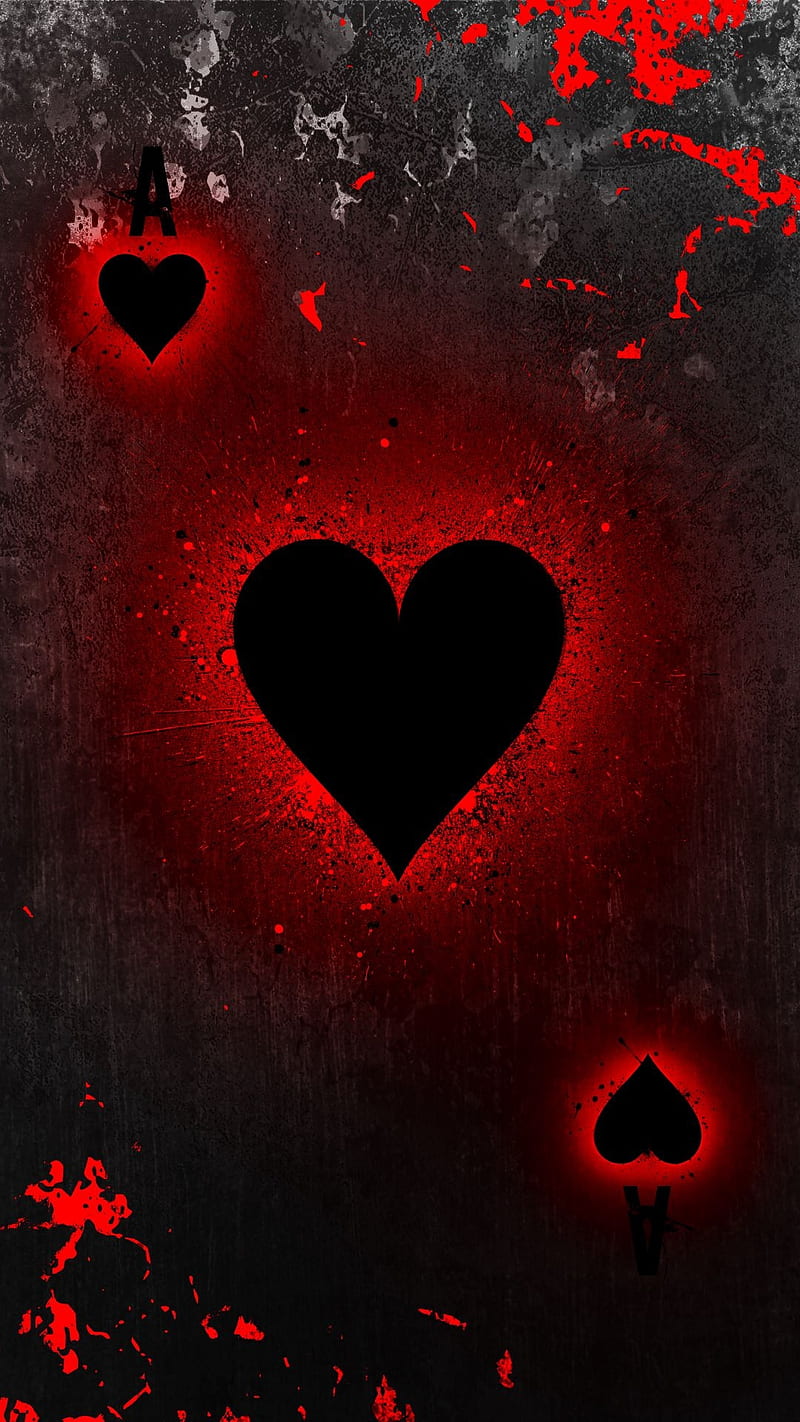 Black heart, love, red, HD phone wallpaper | Peakpx
