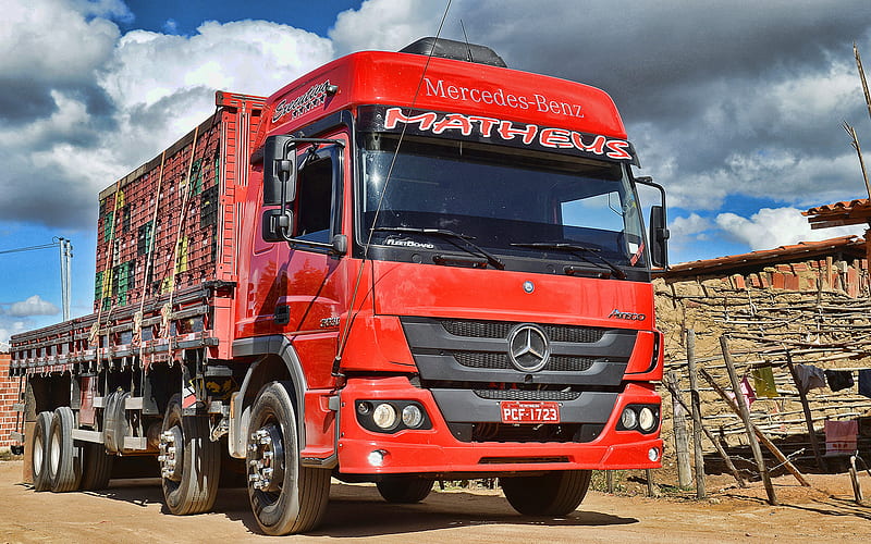 Mercedes-Benz Atego 3030, offroad, 2019 trucks, LKW, cargo transport, 8x2, 2019 Mercedes-Benz Atego, Mercedes, HD wallpaper