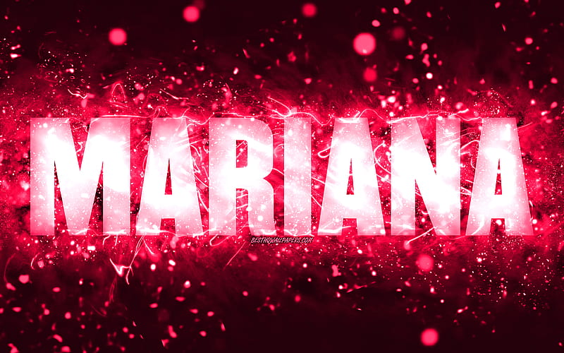 Feliz birtay mariana, luces de neón rosadas, nombre de mariana, creativas,  mariana feliz birtay, Fondo de pantalla HD | Peakpx
