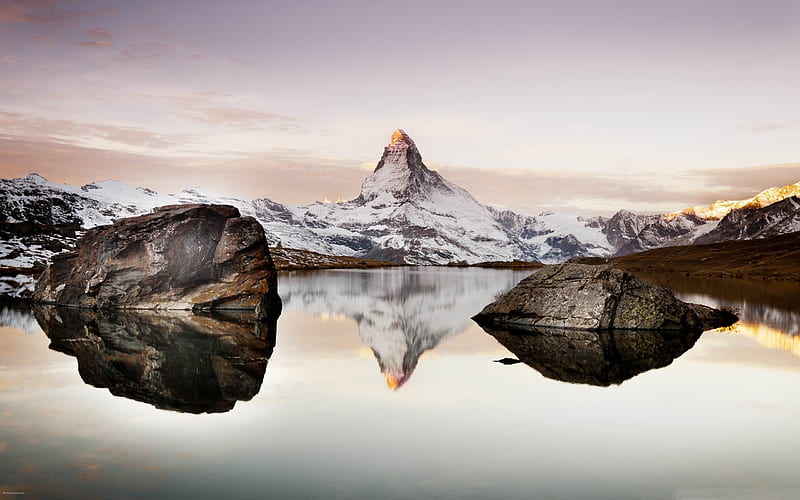 matterhorn in alps-Beautiful natural scenery, HD wallpaper