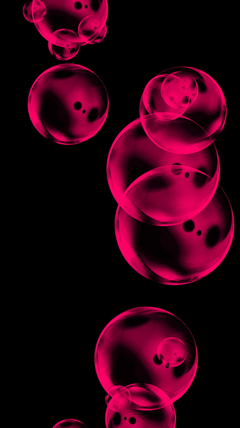 Pink Bubbles, abstract, iphone7, iphone7plus, HD phone wallpaper