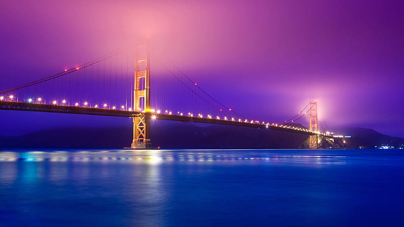 By The Bay, 929, blurred, bridge, california, flat, gate, golden, haze, san francisco, HD wallpaper