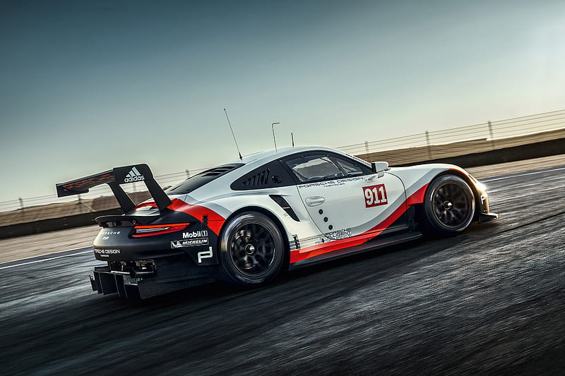 2017 Porsche 911 RSR, Coupe, Flat 6, GT Racing, Race Car, HD wallpaper