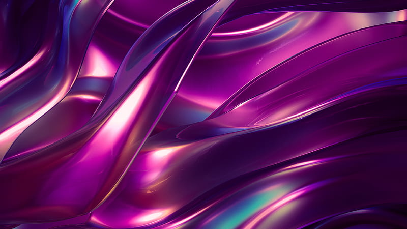purple object, shiny, abstraction, 3D, HD wallpaper