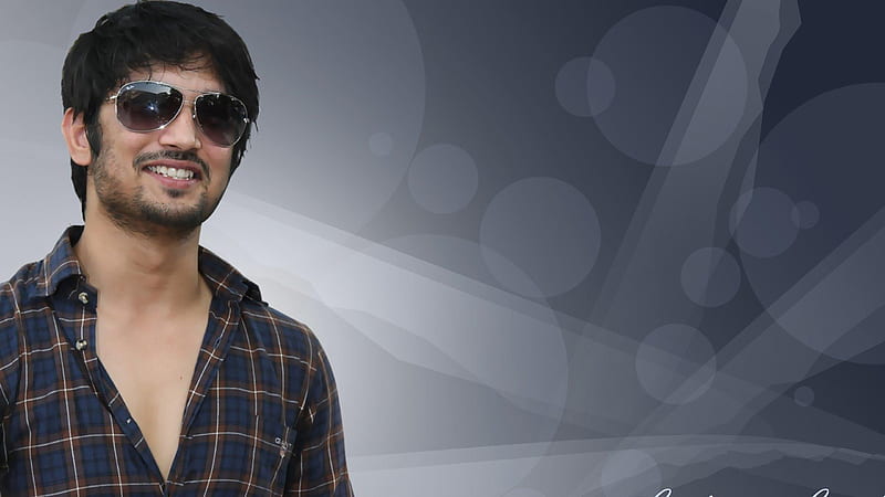 Smiley Sushant Is Wearing Blue Checked Shirt And Goggles Sushant Singh Rajput, HD wallpaper