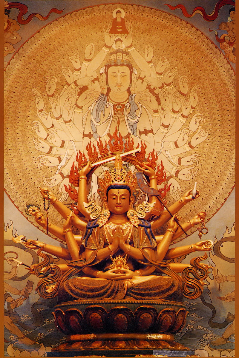 Avalokitesvara, buddha, buddhism, god, lord, om, ommanipadmehum, religion, spirituality, tibet, HD phone wallpaper