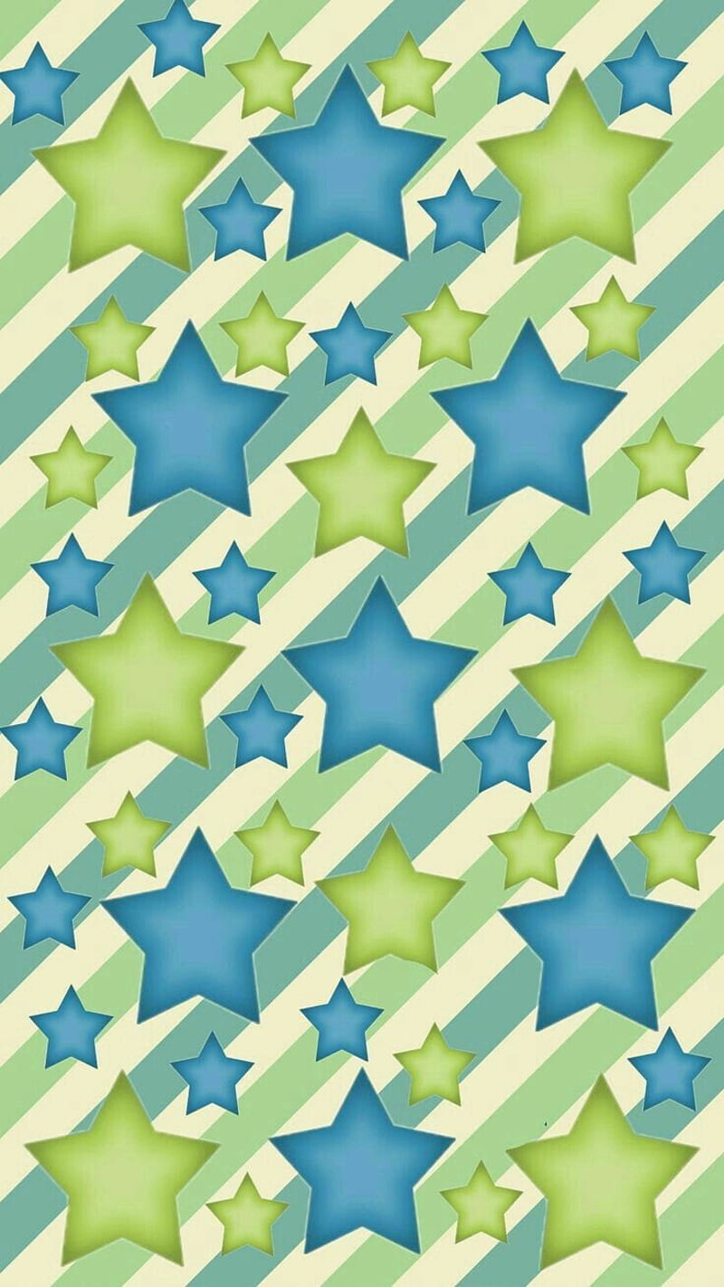 Stars, baby, blue, boy, green, stripes, HD phone wallpaper