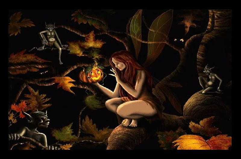 Helloween-Pumpkin-Magic, goblins, magic, pumpkin, helloween, HD wallpaper