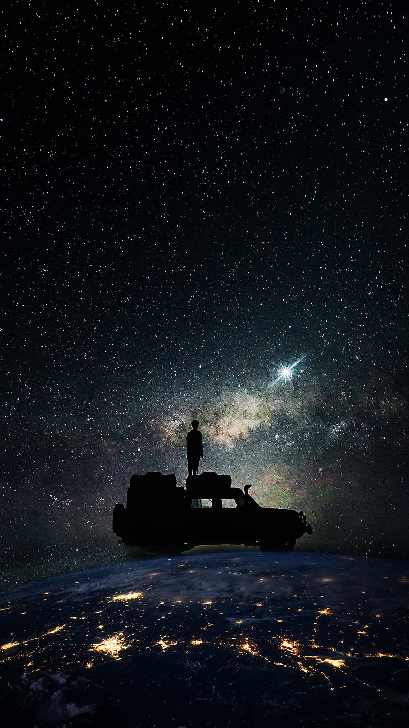 Download Dark Phone Night Sky With Stars Wallpaper