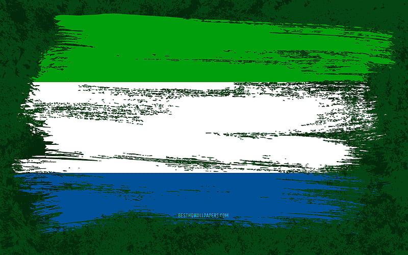 Flag of Sierra Leone, grunge flags, African countries, national symbols,  brush stroke, HD wallpaper | Peakpx