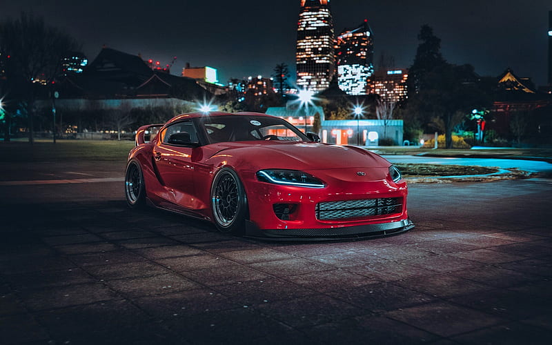Toyota Supra GR, tuning, supercars, 2020 cars, red Supra, A90, japanese cars, 2020 Toyota Supra, Toyota, HD wallpaper