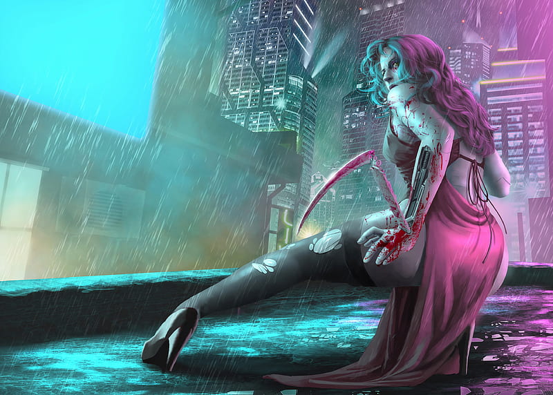 Cyberpunk Girl Art, artist, artwork, artstation, cyberpunk, HD wallpaper