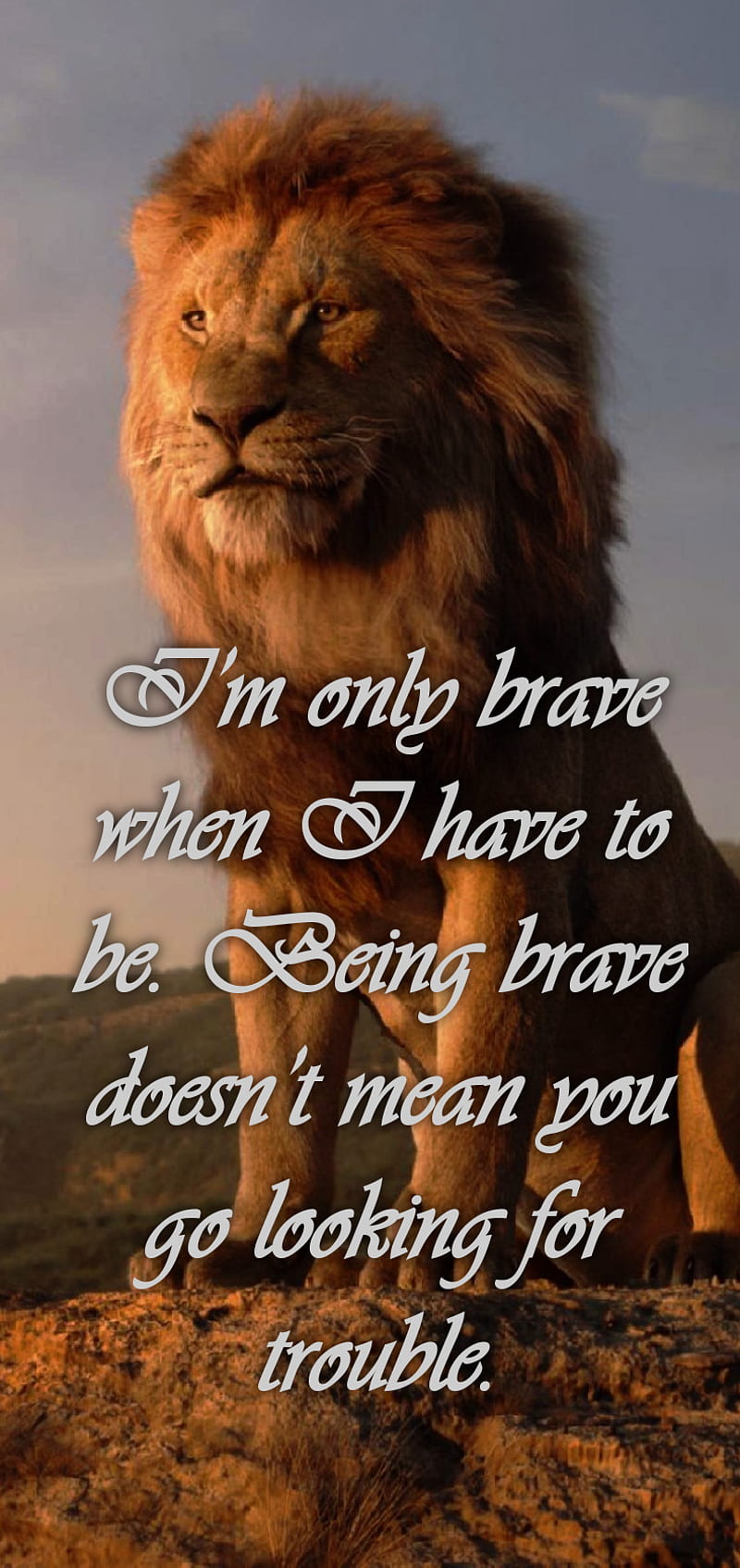 Lion king, brave, life quotes, quote, quotes, simba, HD phone wallpaper