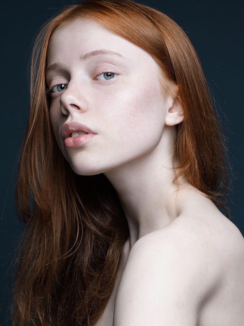 Ekaterina Yasnogorodskaya, face, pale, blue eyes, women, HD phone wallpaper