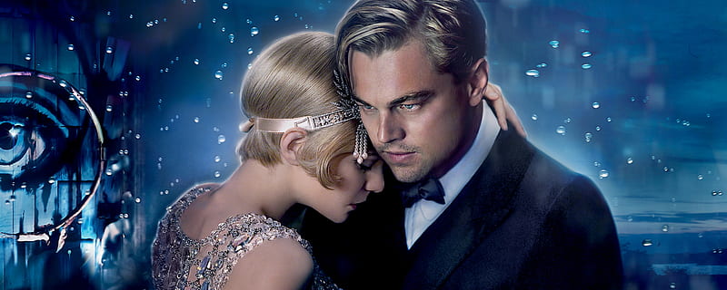 The Great Gatsby (2013), poster, movie, the great gatsby, blonde, man, Leonardo DiCaprio, woman, Carey Mulligan, retro, girl, actress, actor, couple, HD wallpaper
