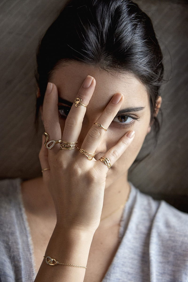 Kendall Jenner, model, women, face, brunette, face palm, HD phone wallpaper