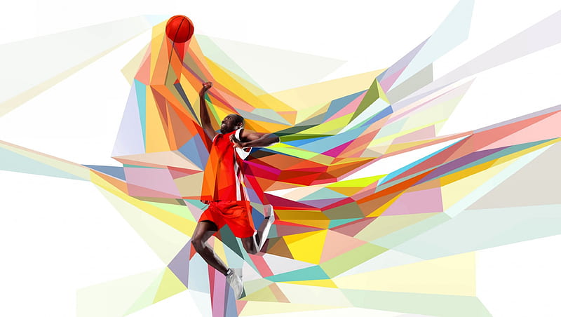 Olympic Basketball Player, art, bonito, olympic, artwork, basketball, 1916, painting, summer, wide screen, esports, HD wallpaper