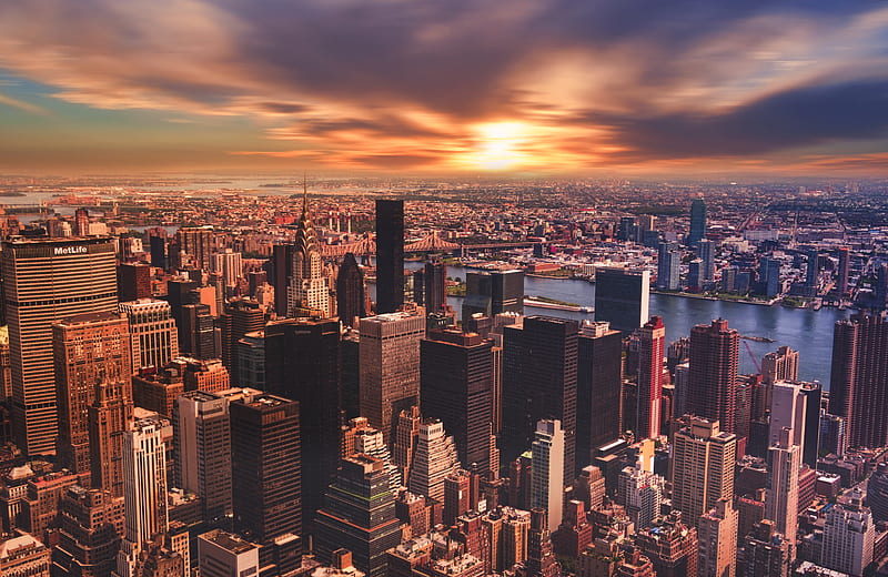 New York City Cityscape Skyscraper, new-york, city, skycrapper, minimalism, cityscape, world, HD wallpaper