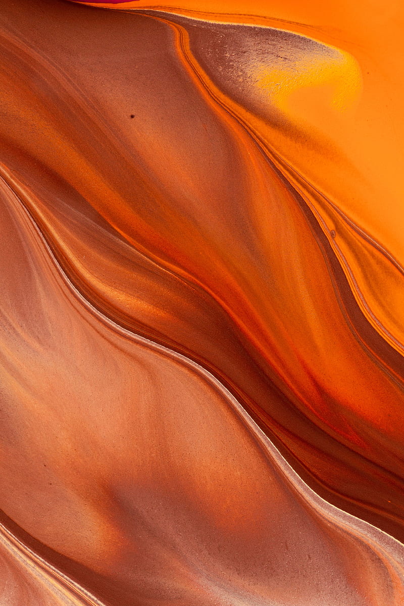 stains, paint, liquid, abstraction, brown, yellow, HD phone wallpaper