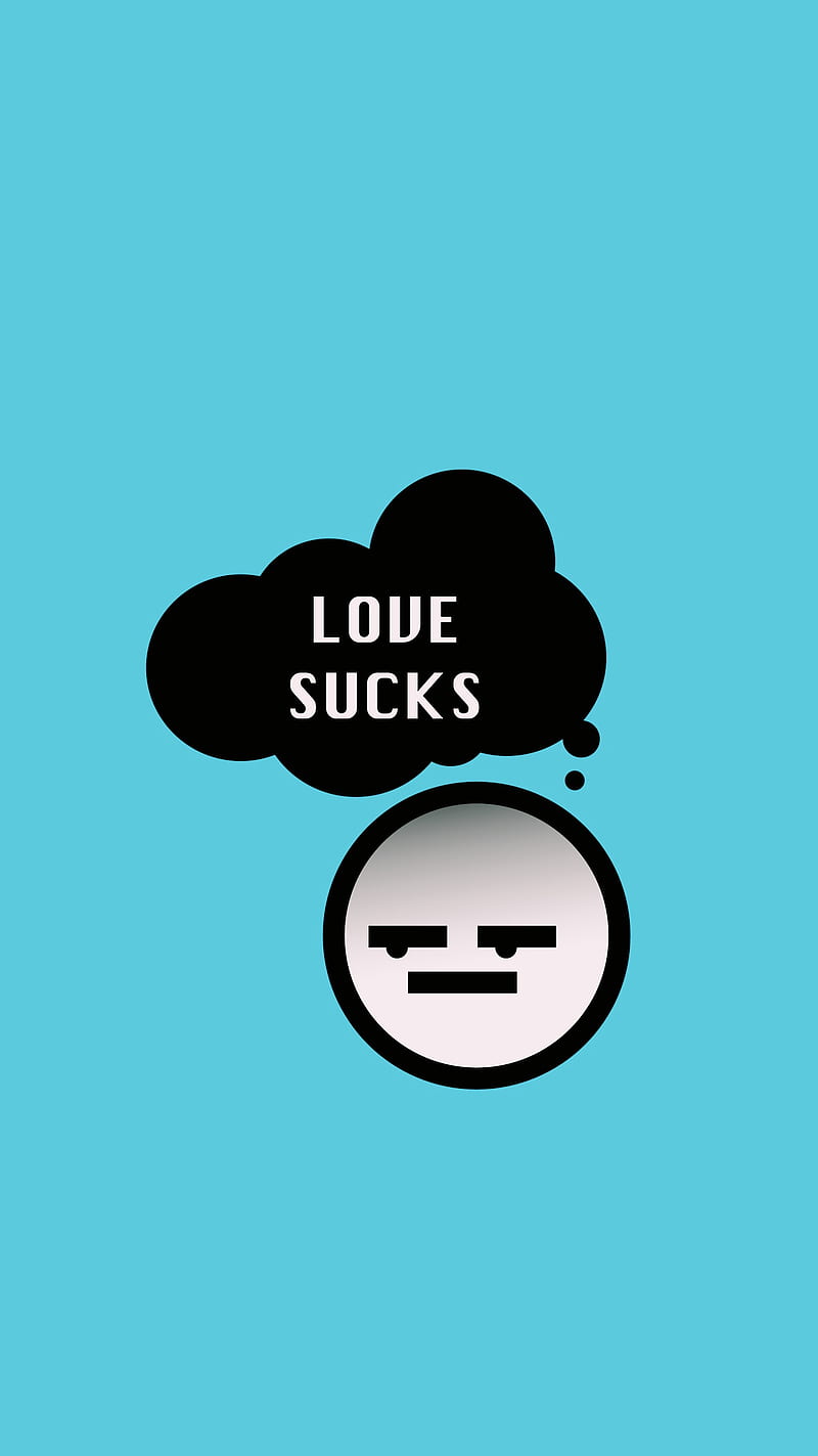 Love Sucks, love, love, sucks, angry face, HD phone wallpaper