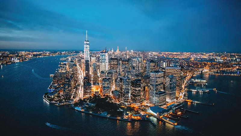 Lower Manhattan, Cities, USA, New York, Manhattan, HD wallpaper