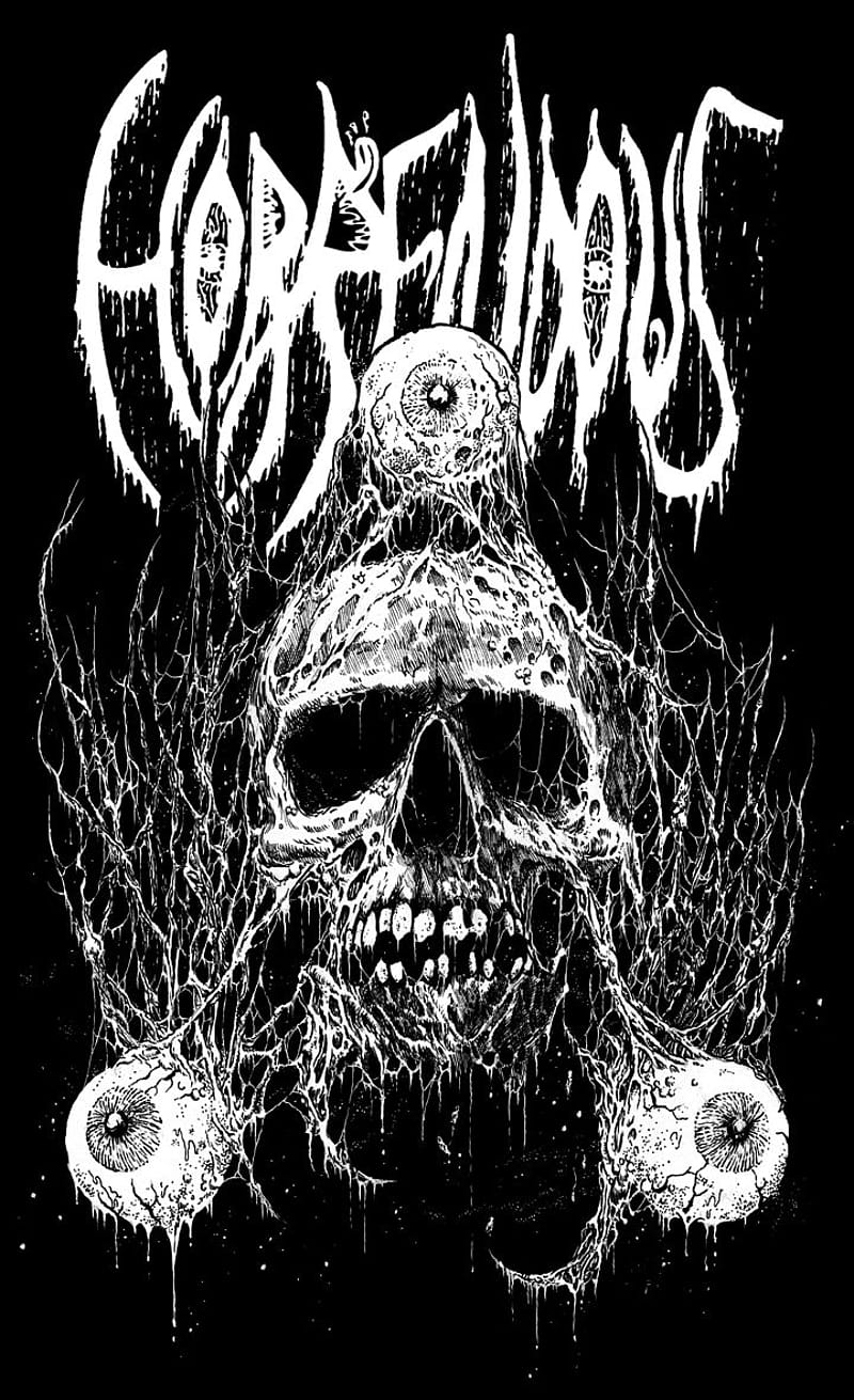 2018_HORRENDOUS_Riddick_thumbnail. Skeleton artwork, Heavy metal art, Japanese horror, Art Death Metal, HD phone wallpaper