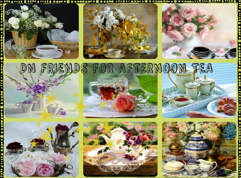 Dn Friends For Afternoon Tea Collage Tea Abstract China Hd Wallpaper Peakpx