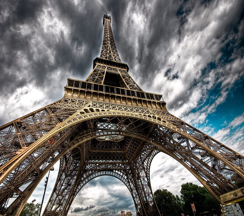 Eiffel Tower, awesome, city, cool, nice, paris, sky, view, HD wallpaper