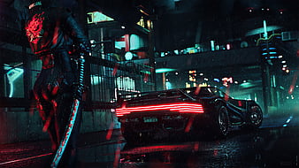 Cyberpunk Background, Cyberpunk Laptop HD wallpaper