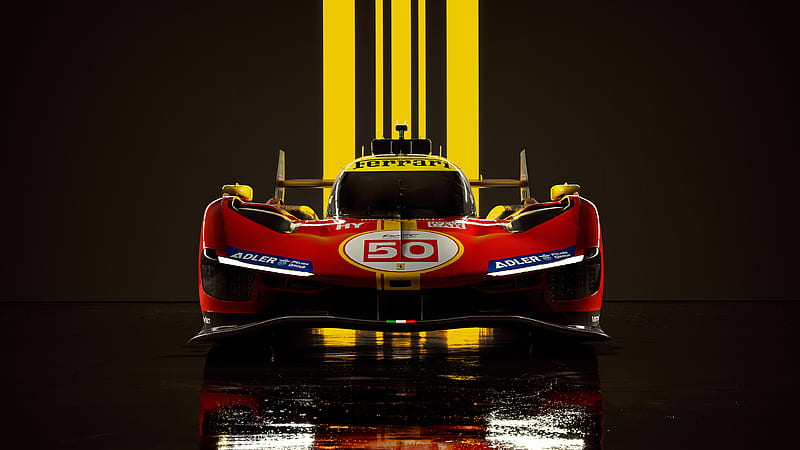 2023 Ferrari 499P, Endurance Racing, Hybrid, Race Car, Turbo, V6, HD wallpaper
