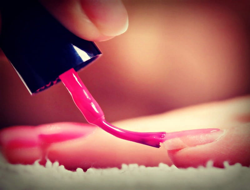 Nail Polish, polish, beauty, nails, pink, HD wallpaper