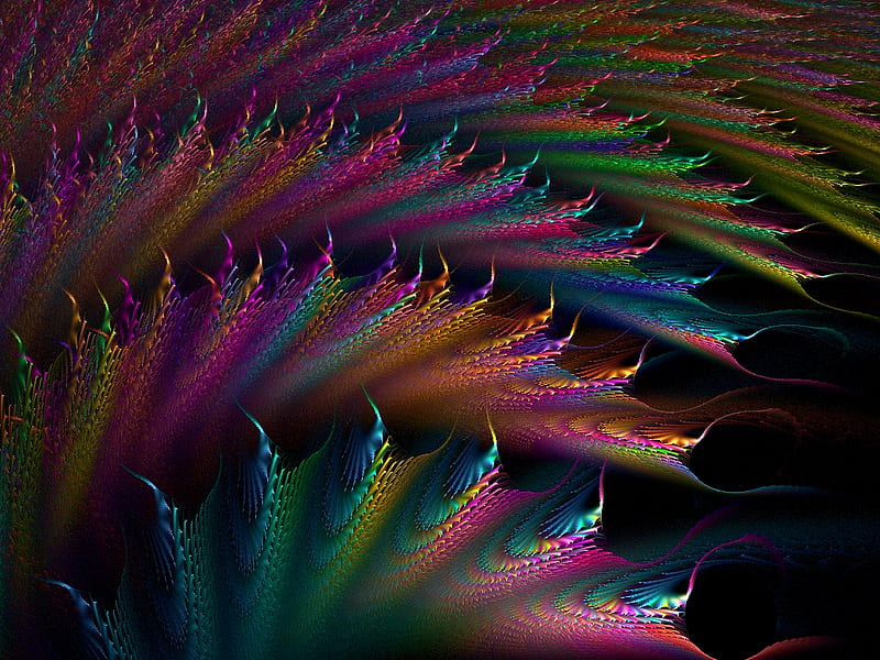 Please don't feed, colorful, art, bonito, rainbow, abstract, cool fractal, bright, digital, awesome, shiny, HD wallpaper