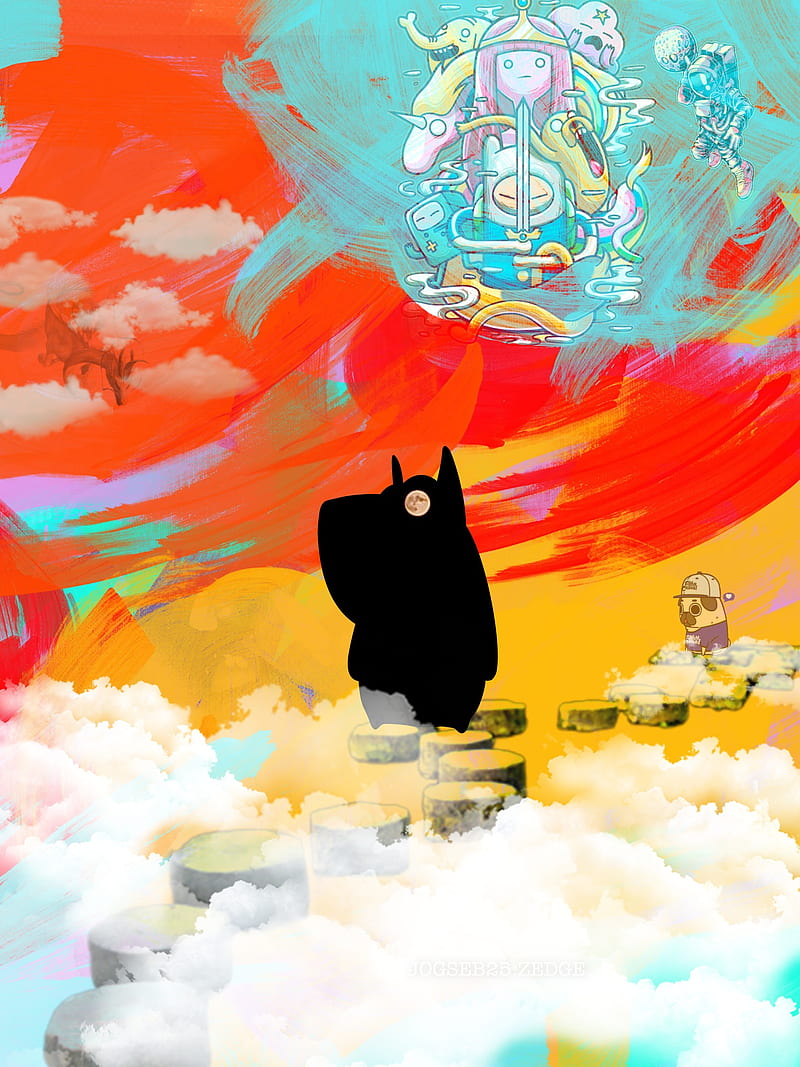 Trippy Day Adventure Time Artistic Clouds Colorful Cool Dogs Fantasy Hd Phone Wallpaper Peakpx