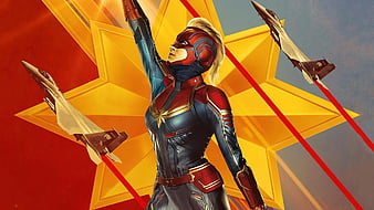 Captain Marvel New Poster, captain-marvel-movie, captain-marvel, 2019-movies, movies, brie-larson, carol-danvers,, artwork, HD wallpaper