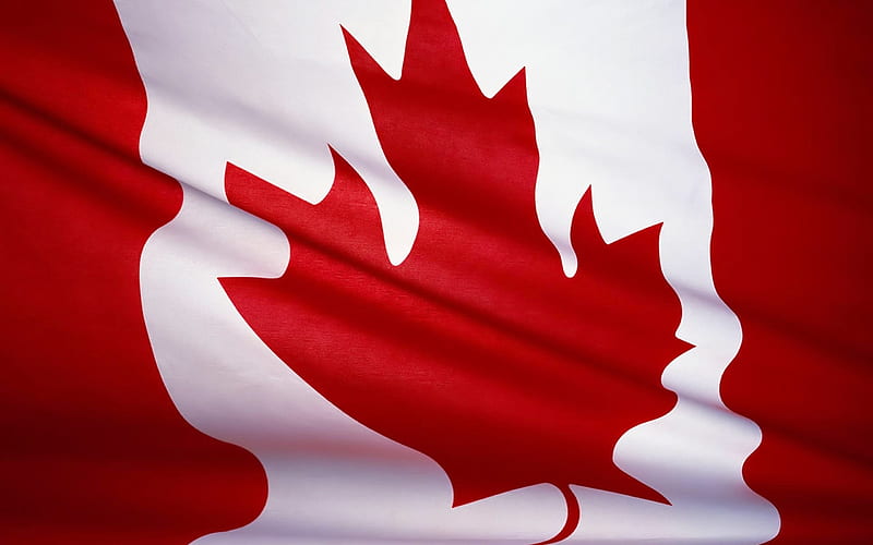 Canadian Flag, Canada, North America, flags, HD wallpaper
