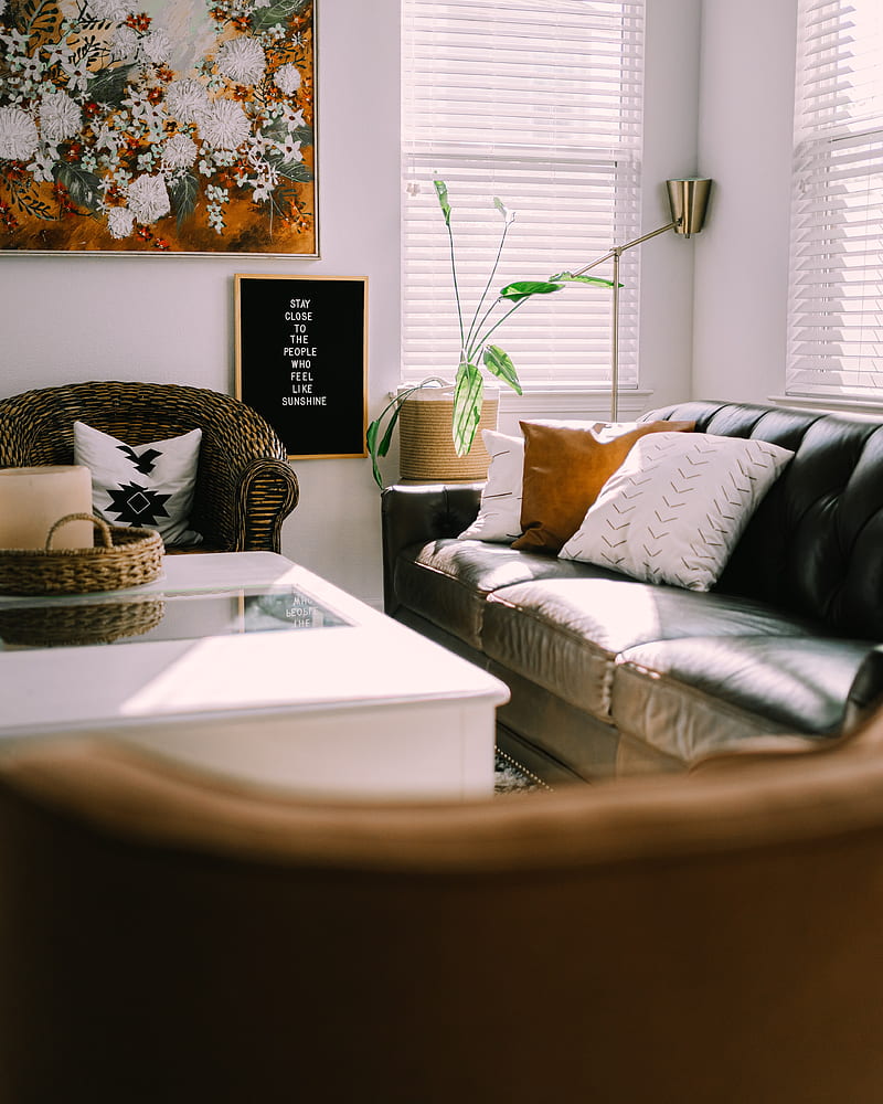 sofa, pillows, interior, light, HD phone wallpaper