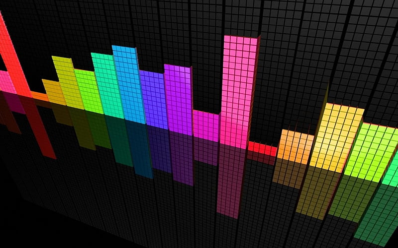 Equalizer, eq, colors, 3d, abstract, HD wallpaper