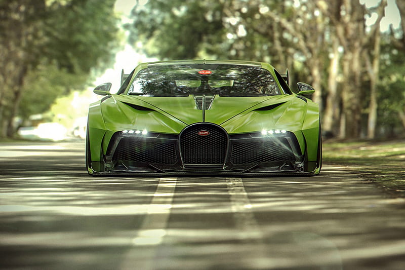 Lowrider Bugatti, carros, green, lowrider, bugatti, HD wallpaper