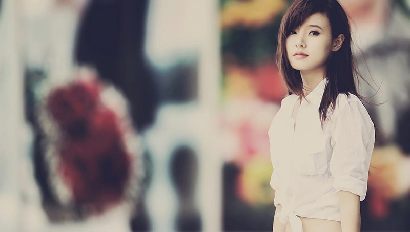 Cute asian, asian girl, bonito, beauty, brown hair, girl, pretty, HD phone  wallpaper
