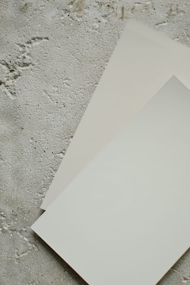 White Printer Paper on White Concrete Wall, HD phone wallpaper