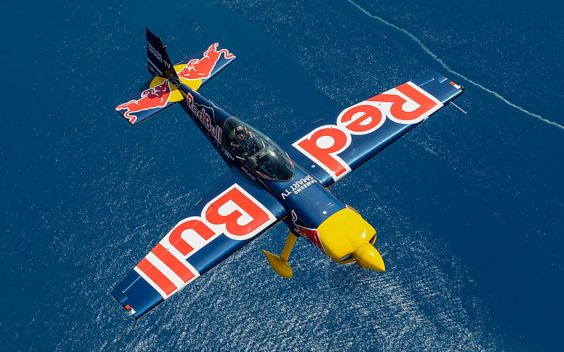Zivko Edge 540, Red Bull, light-engine sports airplane, monoplane, Red Bull Air Race, highly aerobatic aircraft, HD wallpaper