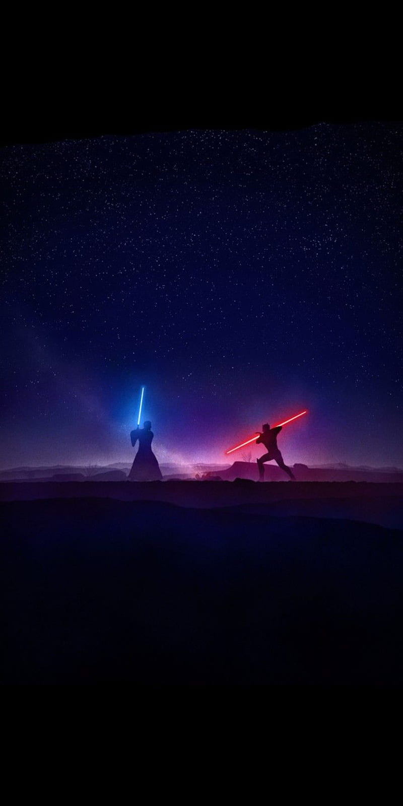 Star Wars Rebels, Kenobi vs Maul Lightsaber Duel by Marco Manev. 18:9 . Star wars background, Star wars , Star wars, Lightsaber Blue, HD phone wallpaper
