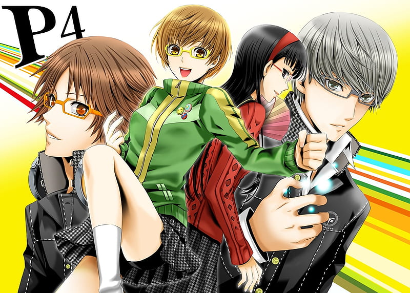 Four Friends, Anime Friends, Video Game, Brown Eyes, Smile, Chie, Amagi,  Persona 4, HD wallpaper | Peakpx