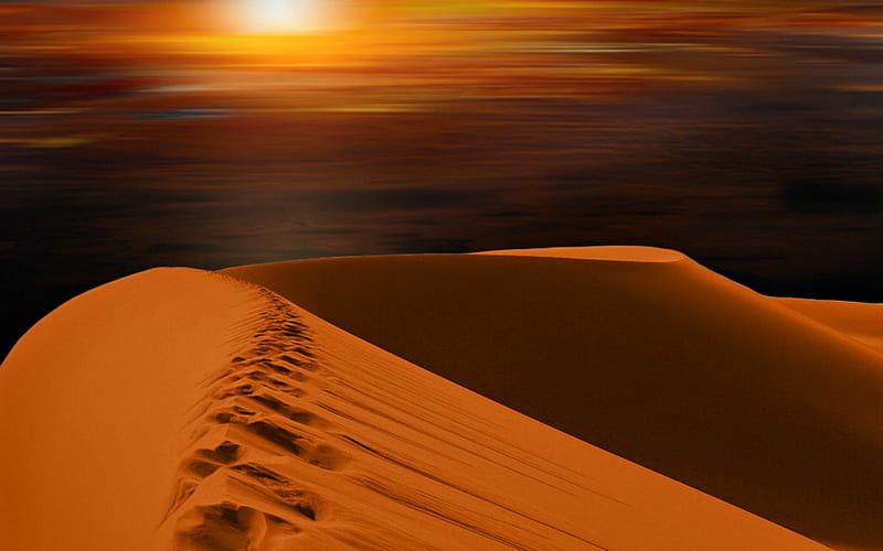 Sunset On The Dunes Dunes Desert Nature Sunset HD Wallpaper Peakpx