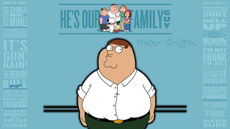 Family Guy - Peter Griffin, fox, stewe, family guy, griffin, peter, HD wallpaper