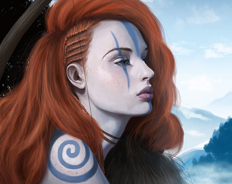 redhead viking art