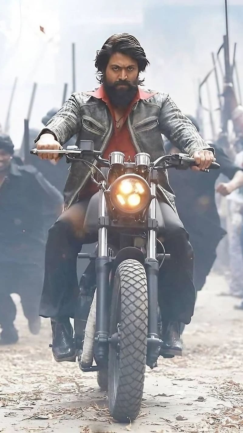 K G F Movie, Yash Riding Bike, indian actor, kgf yash, HD phone ...