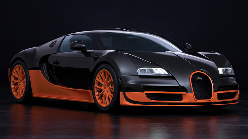 Bugatti Veyron 16-4 Super Sport Car Sport Car Supercar Two-Toned Car Cars, HD wallpaper