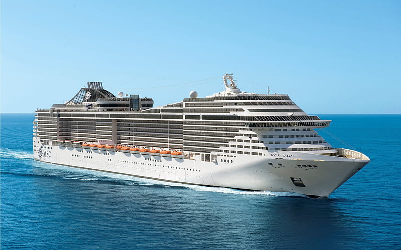MSC Fantasia, cruise ship, sea, Fantasia, MSC Cruises, HD wallpaper
