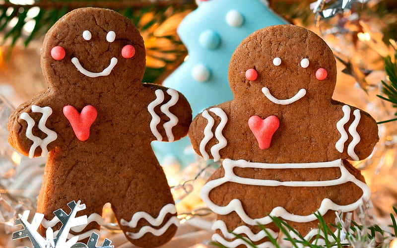 Mr And Mrs Cookies, Mrs, Brown, Mr, Heart, Gingerbread, Cookies, HD wallpaper